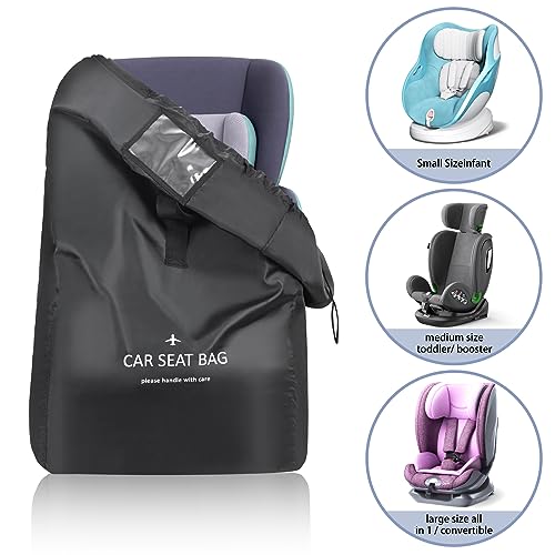Miniatura 3 de Bolsa De Viaje Para Asiento De Coche - Ysshui Bolsa De Viaje Ideal Para Viaje Aéreo, Nylon, Tamaño Universal, Se Adapta A La Mayoría De Los Asientos De Coche, Incluye Correa Para El Hombro Negro