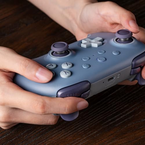 8Bitdo Ultimate 2C Wireless Controller for Windows PC and Android, with 1000Hz Polling Rate, Hall Effect Joysticks and Hall Triggers, and Remappable L4/R4 Bumpers, Turbo Function (Dark Blue) - Image 4