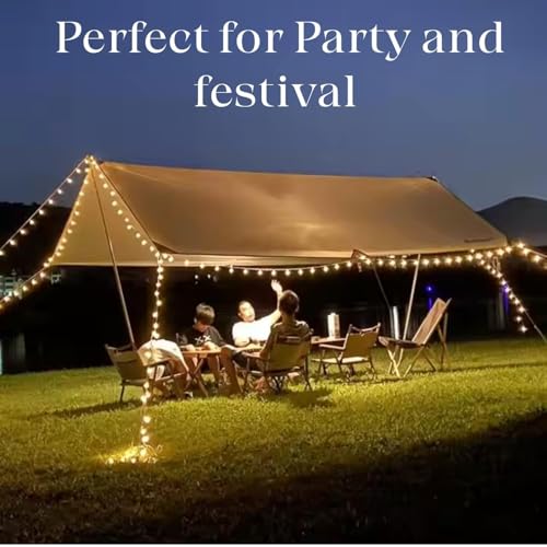 Image of One94Store Crystal Ball String Lights - 14 LED 3M Warm White Plug-in Waterproof Fairy Lights for Bedroom, Garden, Diwali, Christmas, Wedding & Party Decoration