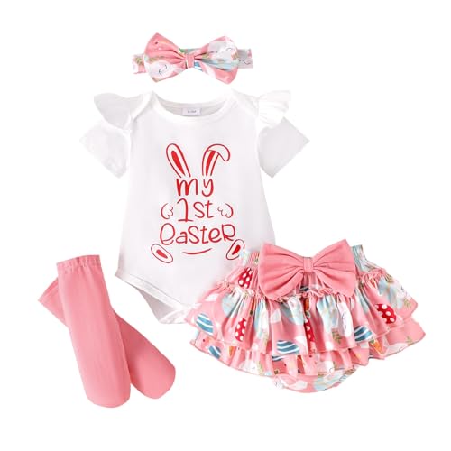 Ensemble Pâques été t-shirt lapin et short pour jeux au parc