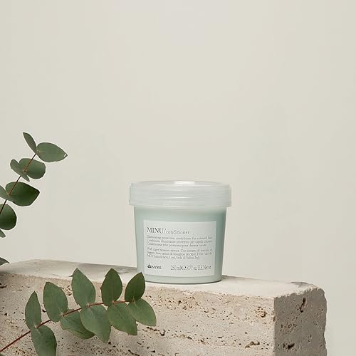 Image of Davines MINU /Conditioner, Illuminating Protective Formula for Color Treated Hair - Detangles & Preserves Cosmetic Color with Green Coffee - Softens & Adds Silky Shine