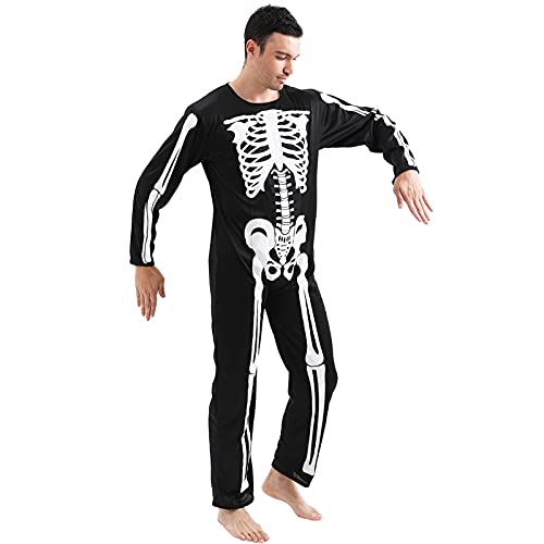 Halloween Skeleton Costume for Donnie Darko: Skeleton Jumpsuit Men (L)