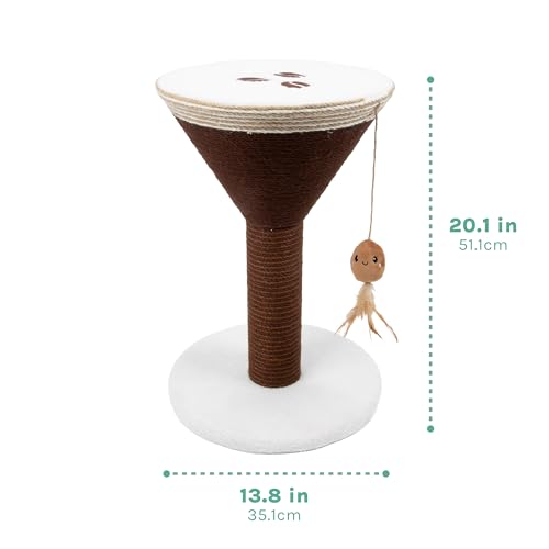 Kitty City Rascador Torre de Sisal 14" Espresso Martini miniatura 3