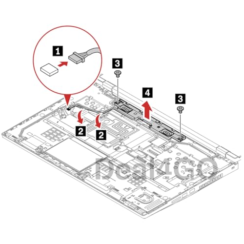 Altavoz ThinkPad P17 Gen 2 5SB0Z88666 recambio Deal4GO sonido portátil Lenovo estación de trabajo 3