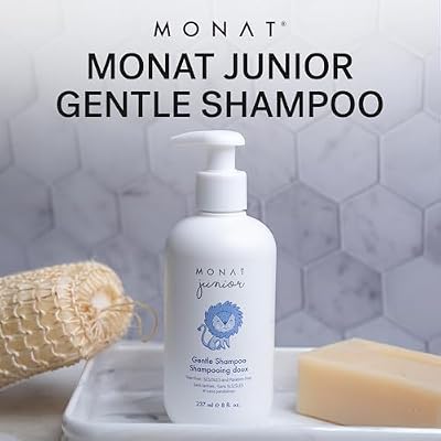 MONAT JuniorTM Gentle Shampoo - A safe, Gentle and Non-irritating Hair Shampoo for children. All Natural Tear-free, Sulfate & Paraben-free - Net Wt. 237 ml / 8 fl. Oz