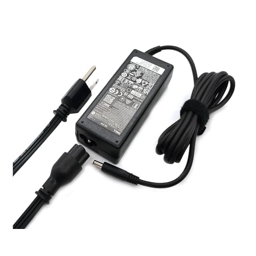 Image of Dell 65W 4.5mm tip Laptop Charger,Latitude 3320 3330 3340 3420 3430 3435 3440 3450 3520 3530 3535 3540 AC Adapter, Black, DA65NM191