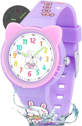Image of Edillas Kids Teens Watch Analog Girls Boys, Waterproof Stylish Watch for Children,Students with Soft Silicone Strap for Kids Teens 4-16 Years Old