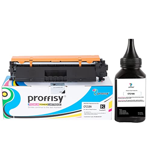 Image of proffisy 18A Toner Cartridge Easy Refill, 218A Toner Cartridge Compatible with HP LaserJet Pro M132nw MFP, M132a MFP, M104w, M104, High Pages Yield Upgraded Toner with 1 Bottle 50g 18A Toner Powder
