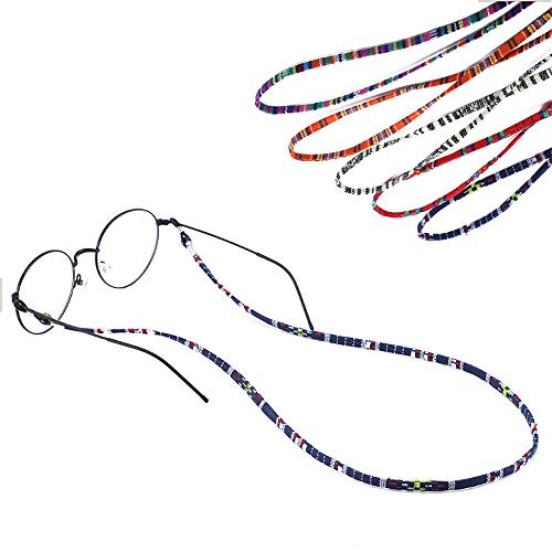 Preisvergleich Produktbild Cathercing Glasketten, Schlüsselbänder für Frauen, Glashalsketten, Leseglashalter, Brillenkordel für Frauen, rutschfeste Brillenkette, Brillen-Zubehör, Kette für ältere Menschen (5 Stück)