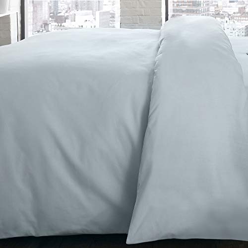Serene Plain Dye Collection Easy Care Duvet Cover, Duck Egg, Double