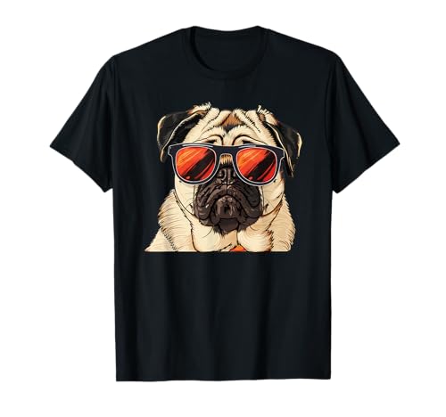Pug Dog Sunglasses T-Shirt