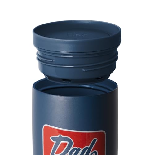 Image of Simple Modern Father's Day Signature Voyager 16oz Travel Coffee Mug Tumbler with 360 Lid, Ceramic-Lined Insulated Stainless Steel, Vintage Dad