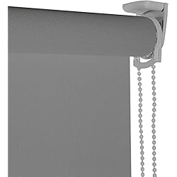 Cortina Screen Estoralis Stannis Estor Screen Apertura 5% | Color Gris Oscuro | Estor Screen 150 x 180 cm (Ancho por Alto) Tamaño de la Tela 147 x 175 cm | Estores Enrollables Screen para Ventanas