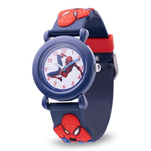 Montre enfant Spider-Man cadeau idéal avec bracelet texturé 3D bleu original