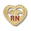 Registered Nurse Emblem Pin (Filigreed Heart)