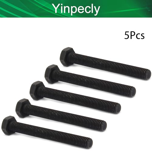 Image of M8 x 70mm Carbon Steel Grade 8.8 External Hex Head Screw Bolts Metric Thread Hexagon Bolts Fastener, 75.5 x 13 x 13mm (Lx W x H) for Machinery Furniture Hardware Black 5pcs