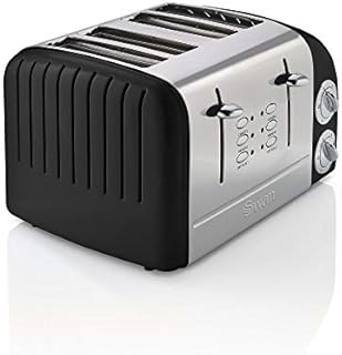 Swan 4 Slice Retro Toaster, Green, 1600W, Stainless-steel, Independent Controls, ST34020GN, 5055322547813