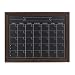 DesignOvation Beatrice Framed Magnetic Chalkboard Monthly Calendar, 23x29, Walnut Brown