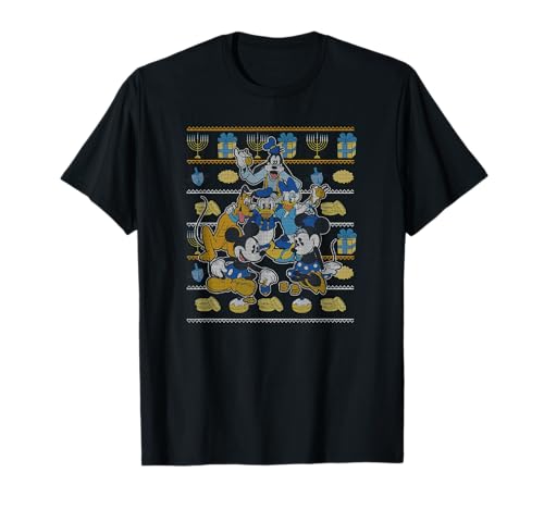 Mickey And Friends Hannukah Ugly Sweater T-Shirt | Fini les pulls d'hiver trop chauds