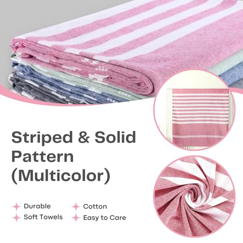 Image of Premium Hand Towels | 180 GSM Cotton Hand Towels | Hand Towel Set of 5 | Hand Towel for Gym | Soft Towels | Size 16W x 25L (Multicolor, Pack of 5)