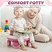 Extra-Tall Portable Potty Training Seat for Toddlers – Travel Potty with Lid – Car Potty for Kids – Anti-Slip, 6-Inch Total Height