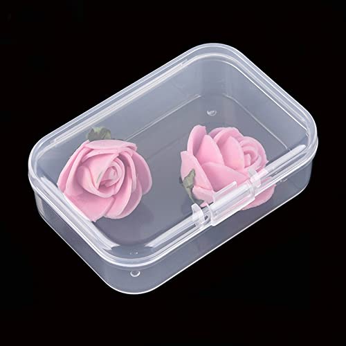 LJY 100 Pack Plastic Storage Boxes with Lids 5.5 x 4 x 2 cm, Mini Rectangular Containers for Diamond Art Accessories Beads - Image 4