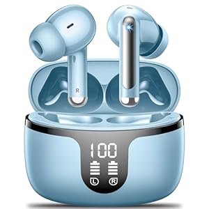 Monyhigh S48 Bluetooth 5.4 In-Ear Ohrhörer Hellblau