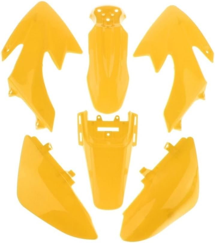 Motorcycle Side Wind Wing ABS Plastic Fairing Body Work Kit Set for CRF 50CC 90CC 110CC 125CC Dirt Pit Bike(White)