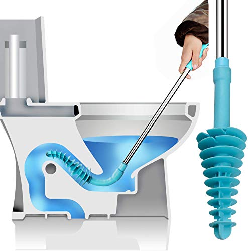 Gorgenius Toilet Plunger RV Auger Toilet Dredge Toilet Clog Unclogger, Toilet Snake Bathroom