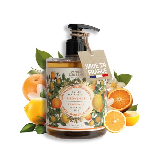 Panier des Sens - Jabón Líquido de Provence de Marsella - Jabón Líquido de Manos Hidratante - con Aceite de Coco - 97% Ingredientes Naturales - Jabón de Manos Fabricado en Francia - 500ml