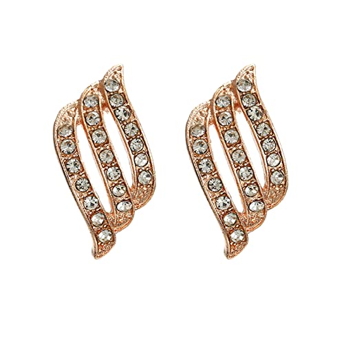 Cerceau d'oreille et bague à lèvres en or rose avec diamant pour ado