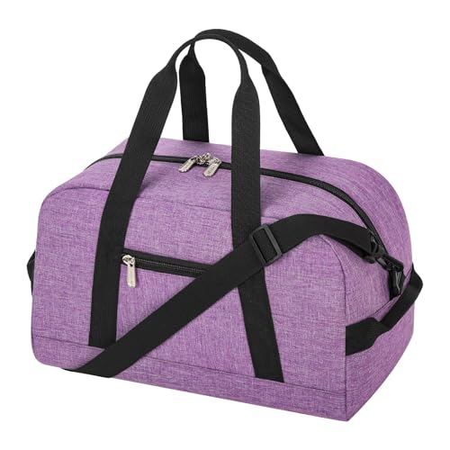 Image of Apenze Small Gym Bag 14 inch lightweight Carry On Mini Duffel Bag for Travel Sport - Lavender Purple