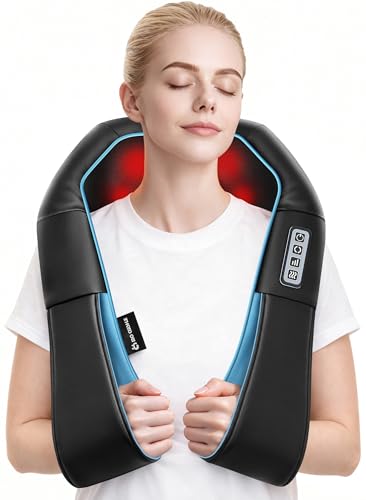Mo Cuishle Shiatsu Neck and Shoulder Massager with Heat – Deep Kneading Massage for Relaxation – Ideal for Christmas, Mother's Day, Father's Day, Gifts for Men, Women, Mom and Dad