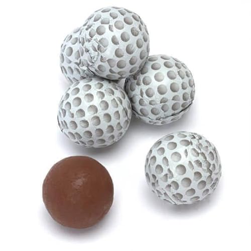 Chocolate Golf Balls - Foiled Premium Solid Milk Chocolate Golf Candy, 1 Pound (80 Pieces)