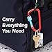 Gold lion gear Aluminum Carabiner w/Lock - 3 Inch | D Shape Heavy Duty Buckle Carabiner Clips | Small Carabiner Clip (10 Pk Multicolor Carabiners)