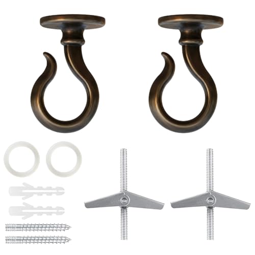 diplambr Ceiling Hooks for Lanterns & Fairy Lights, Antique Bronze, 2 pcs