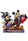 Enesco Disney Traditions by Jim Shore Witch Minnie and Vampire Mickey Mouse Halloween Figurine, 5 Inch, Multicolor
