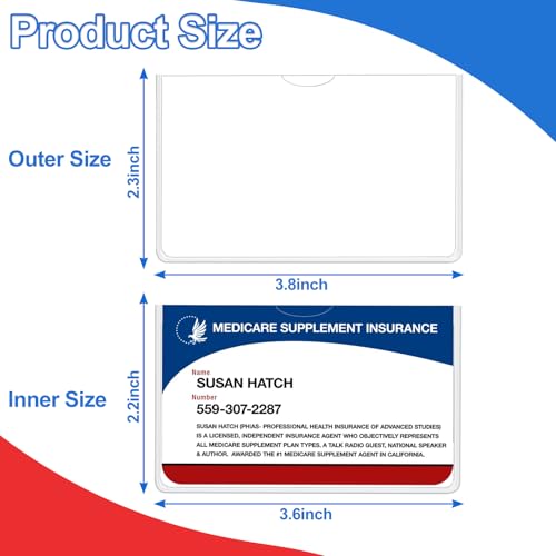 Utron 16 PCS Social Security Card Protector, Clear Waterproof Credit Card Sleeve, Soft Plastic Card Sleeves, Credit Card Sleeve for Credit Card, Medicare Card, Business Card and Social Security Card2