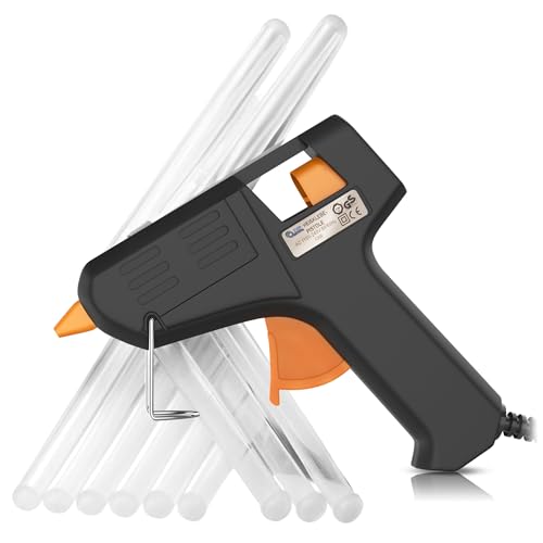 DIP Tools Pistola per colla a caldo da 7 mm – Pistola per colla a caldo con 50 cartucce senza solventi – Glue Gun a prova di perdite, ideale per artigianato, decorazioni, fai da te, ecc.
