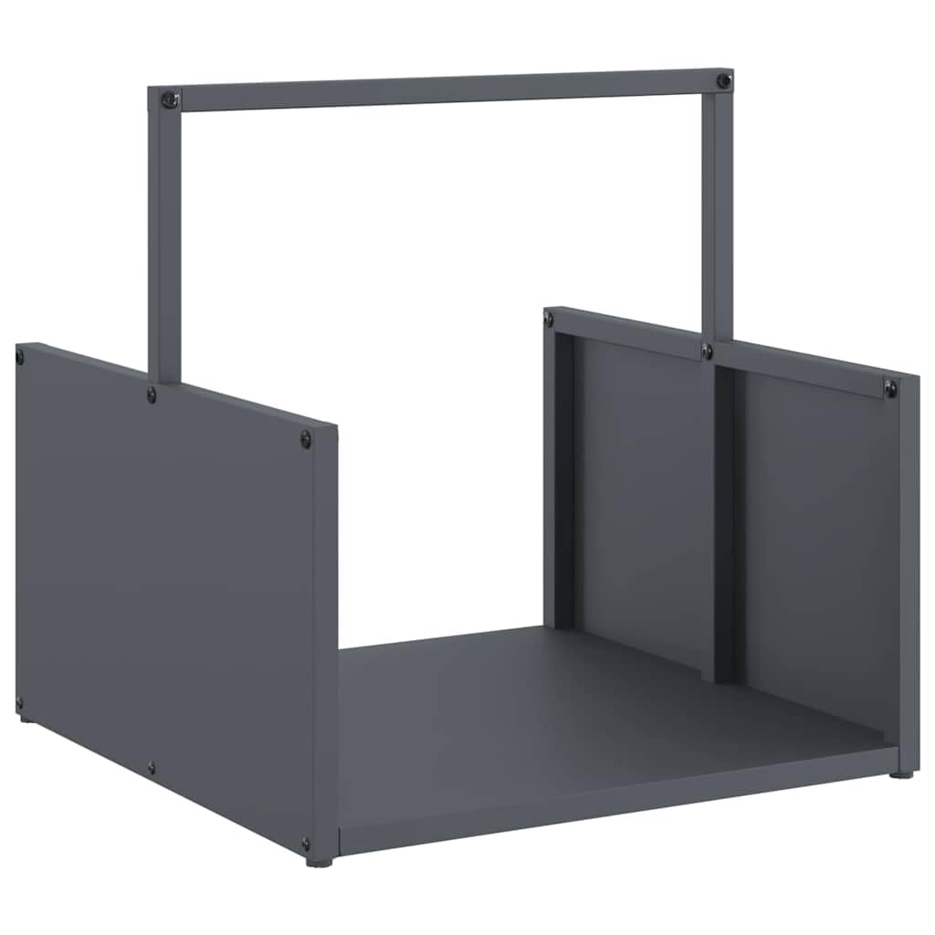Genérico Leñero Antracita 40x40x40 cm Acero Laminado en frío,Casa y jardín,Accesorios para hornos de leña y chimeneas,Bolsas y Soportes de leña-864273