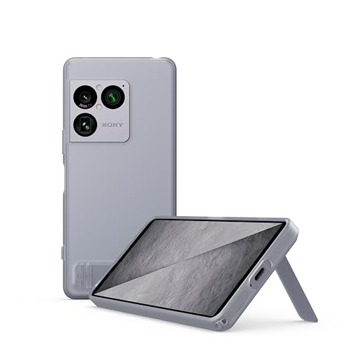 Sony - Étui Élégant avec Support pour Le Xperia 1 VIII, Matériau Antibactérien, Argent