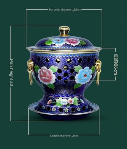 Olla de cobre para hotpot estilo vintage chino 18.5x22cm miniatura 2