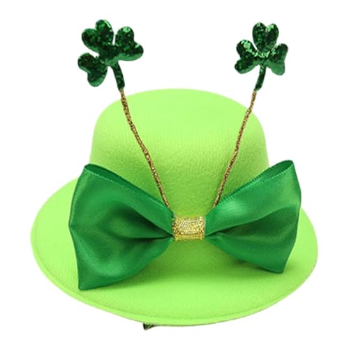 St. Patrick's Day Green Top Hat, Irish Holiday Accessory, Dress-up Costume Hat for, Tree Topper Decoration, Fun Favor, Green Hat