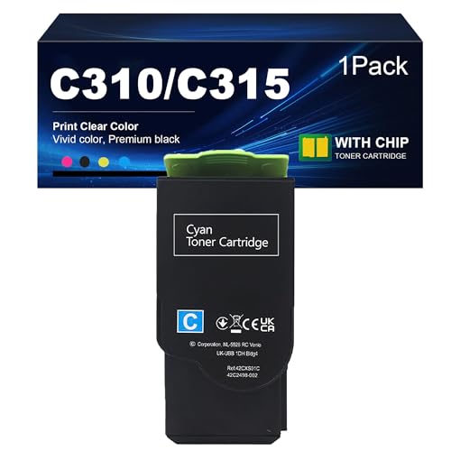 Toner C310 C315 compatible Xerox laser 006R04356 cyan magenta jaune noir