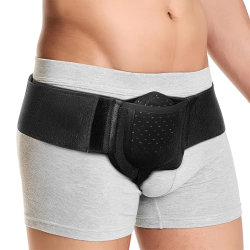 KUMSODE Braguero hernia inguinal hombre, lado izquierdo y derecho, Cinturón hernia inguinal, Faja hernia inguinal hombre- alivia dolor hernia de la ingle KUMSODE Braguero hernia inguinal hombre, lado izquierdo y derecho, Cinturón hernia inguinal, Faja hernia inguinal hombre- alivia dolor hernia de la ingle