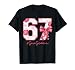 Six Seven 67 Meme Coquette Girl Bow Funny Gen Alpha Slang T-Shirt