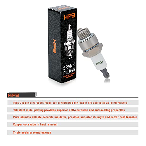 Hipa Rj19Lm Nickel Copper Core Standard Spark Plug Replace For Champion J19Lm Rj 19Lm Briggs & Stratton 796112 802592 5095K Toro Recycler 22 Lawn Mower(4 Pack) #TOP5