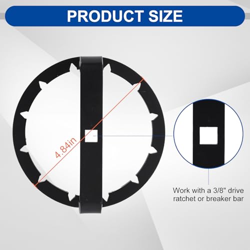 Image of Fuel Pump Nut Removal Tool, Fuel Pump Retaining Nut Install Removal Tool Compatible with Ranger EFI