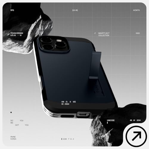 Image of Spigen Tough Armor MagFit for iPhone 16 Pro Case, Metal Slate