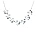 Blue Leaves Necklace with Blue Austrian Element Crystals (977)